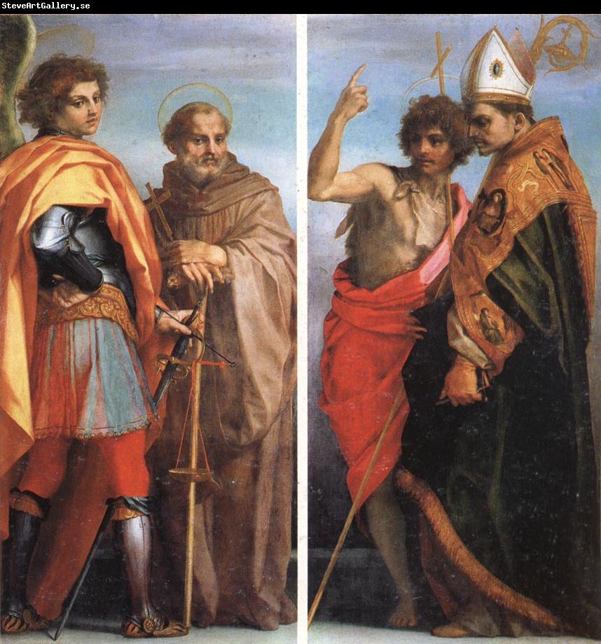 Andrea del Sarto SS.Michael the Archangel and John Gualbert SS.John the Baptist and Bernardo degli berti